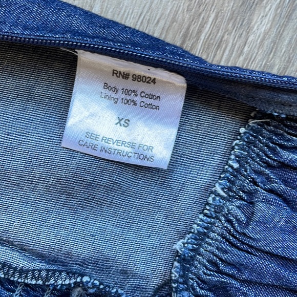 Anthropologie love the label denim top - Picture 8 of 11